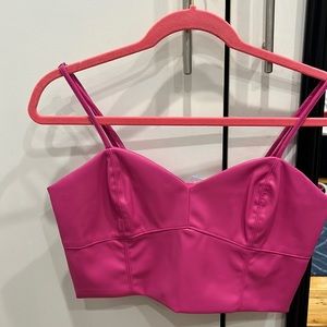 Pink san souci crop top